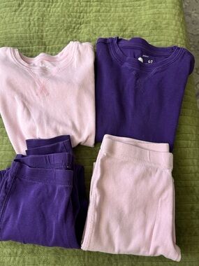 Primary Girls Long-Sleeve set of two - Light Pink & Purple